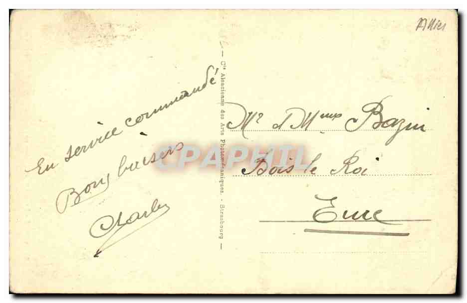 CPA Vichy La Cour de l Horloge — Verso