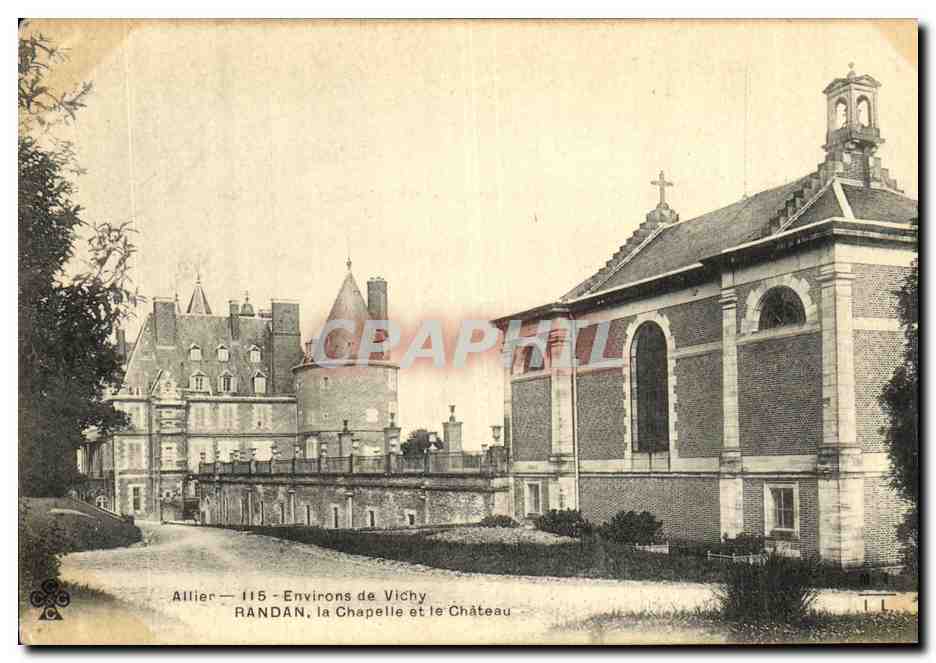 CPA Environs de Vichy Randan la Chapelle et le Chateau