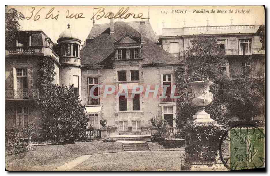 CPA Vichy Pavillon de Mrne de Sevigne