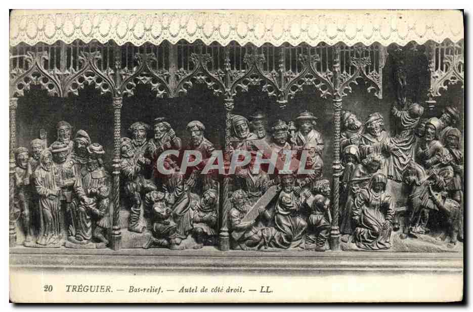 Tréguiér — Bas-relief — Autel de côté droit — LL