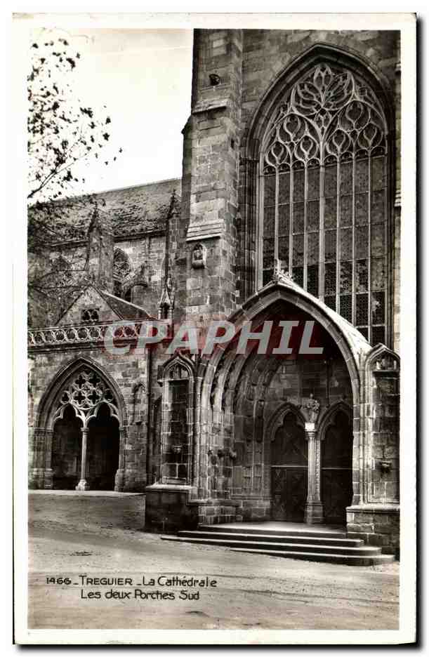Treguier - La Cathédrale - Les deux Porches Sud
