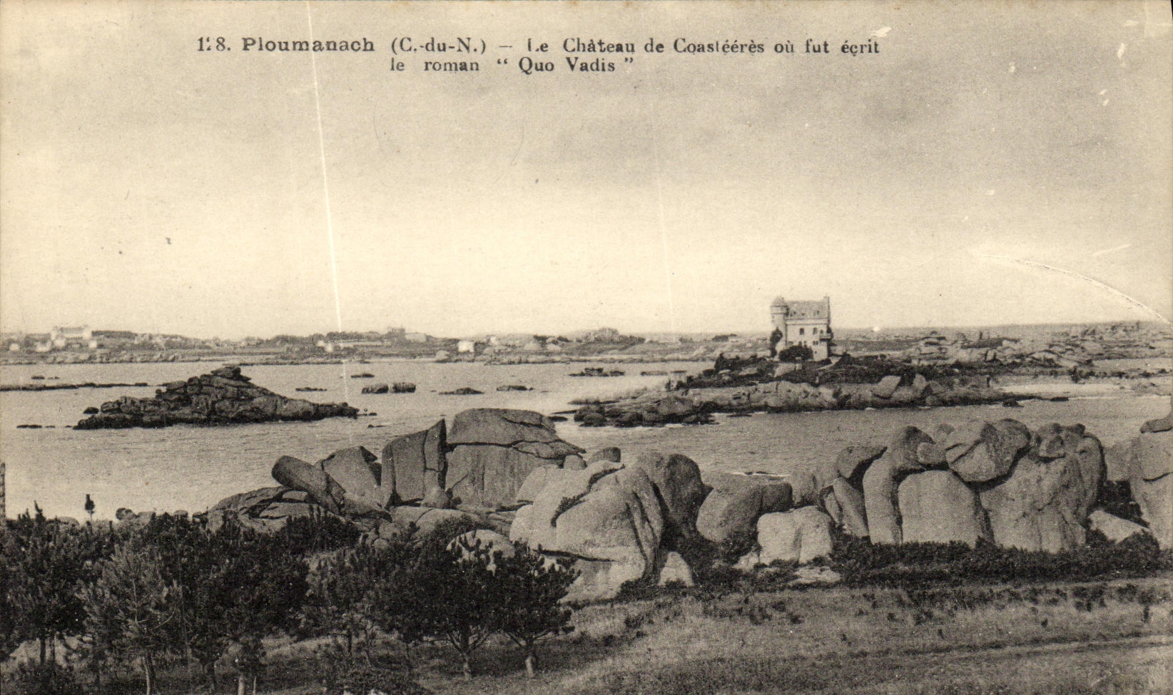 Ploumanach (C.-du-N.) — Le Château de Coastéérès où fut écrit le roman "Quo Vadis"