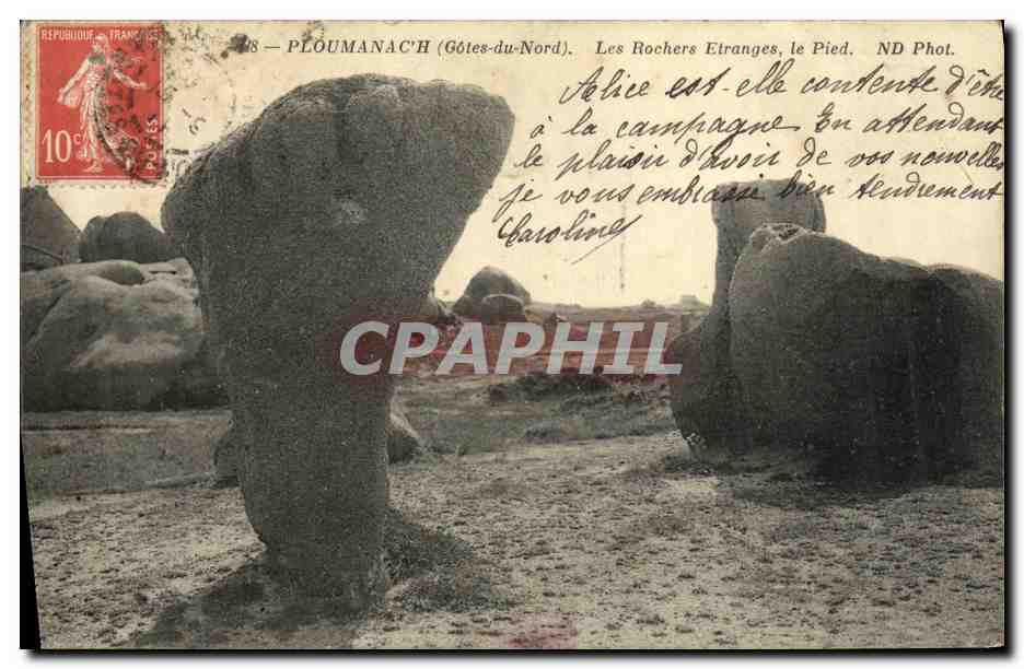 CPA Ploumanach Les Rochers Etranges le Pied