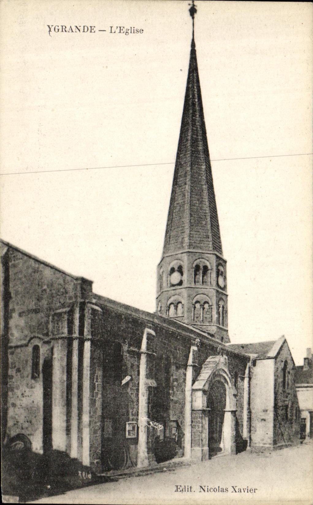 CPA Ygrande L Eglise