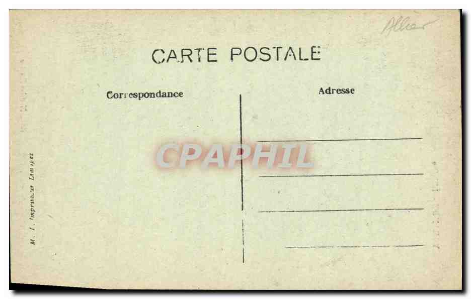 CPA Ygrande L Eglise — Verso