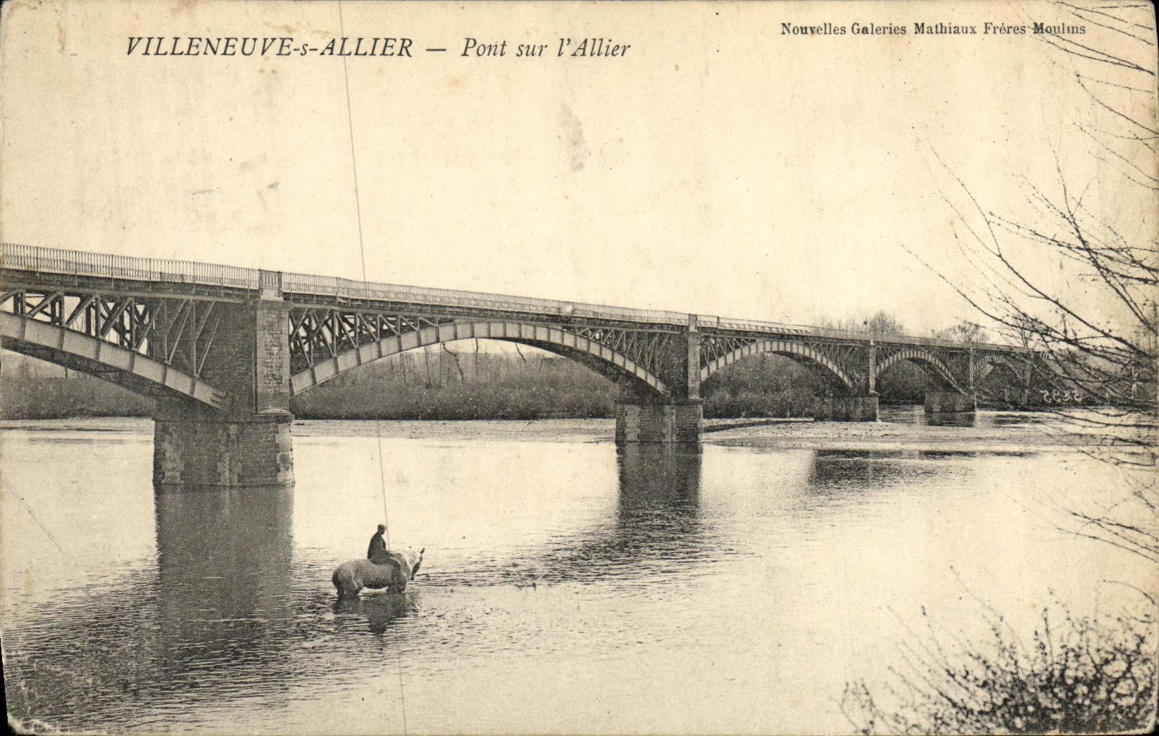 CPA Villeneuve s Allier Pont sur l Allier