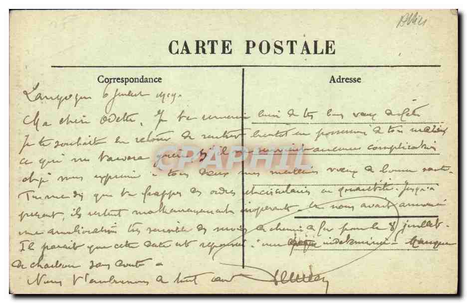 Les Rapides de l'Allier — Gorges admirables encaissées entre roches basaltiques, ligne C.L.M. — n° 4320 — Achterkant