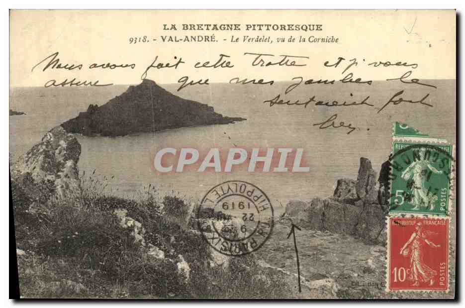 Le Verdelet, vu de la Corniche - Val-André - La Bretagne Pittoresque