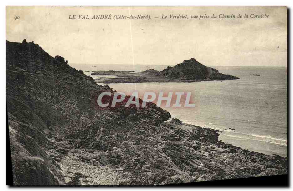 Le Val André (Côtes-du-Nord) — Le Verdelet, vue prise du Chemin de la Corniche — n°90
