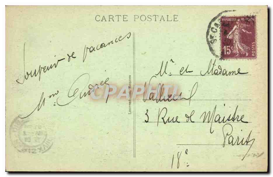 Côte d'Emeraude - Saint-Cast - La Plage — éditeur Laurent-Bob Beaures, n° 3454 — Reverso