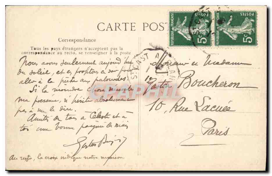 CPA Saint Cast Villas sur Rochers et la Plage — Rückseite