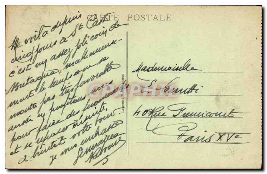 CPA Saint Cast La Pointe de la Garde et les Mielles — Rückseite
