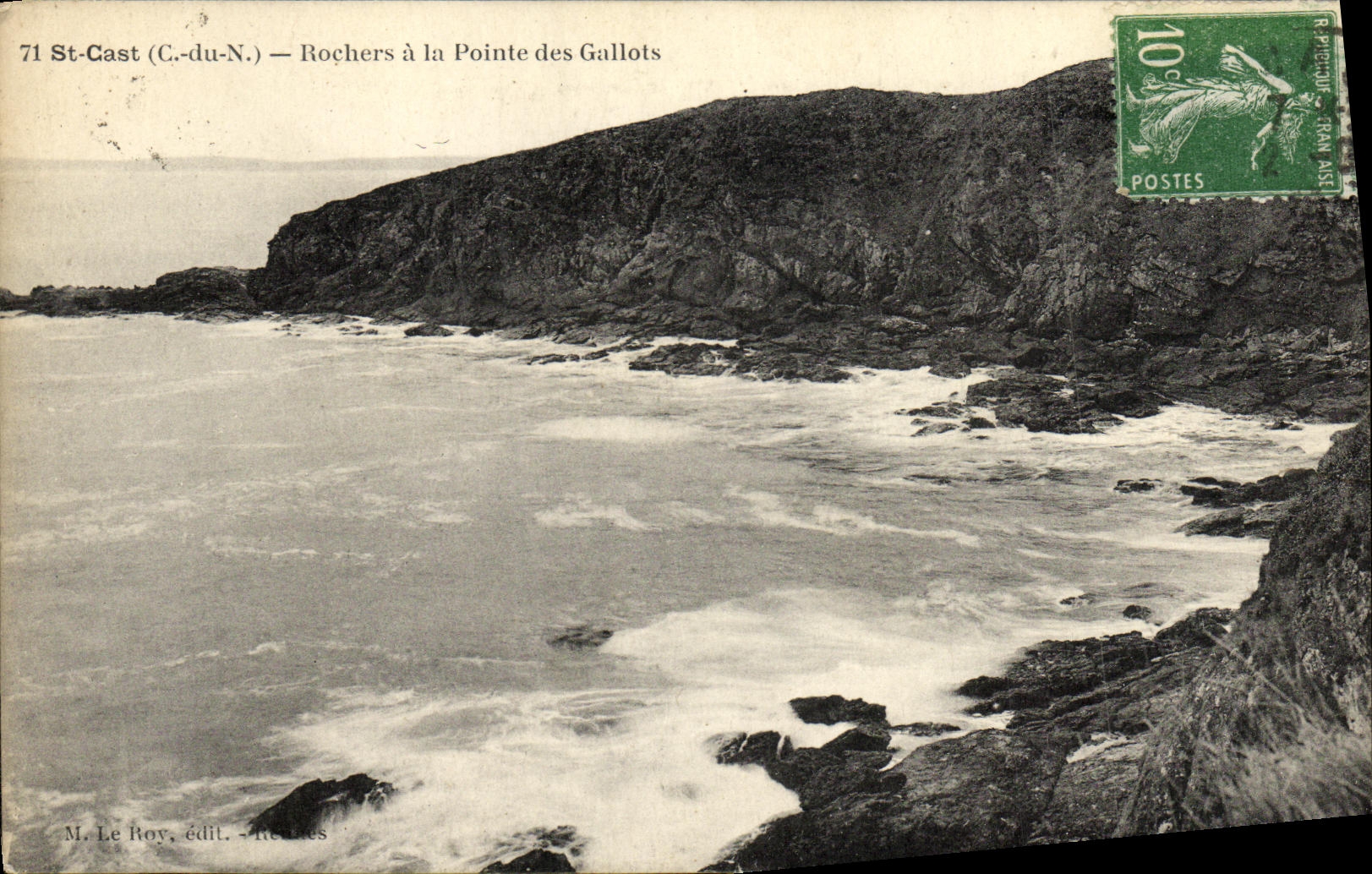 St-Cast (C.-du-N.) — Rochers à la Pointe des Gallots — M. Le Roy, édit. - Rennes