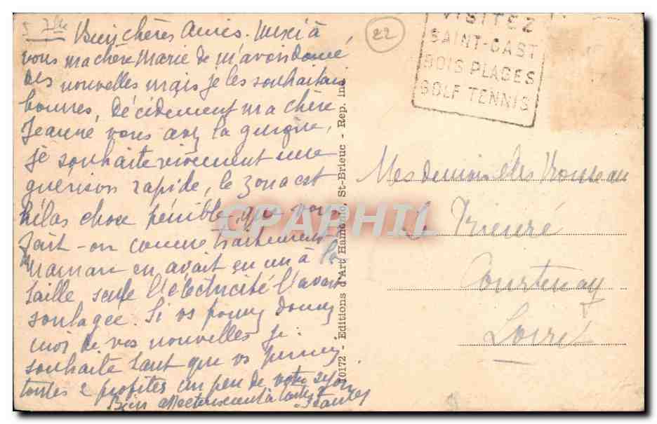 CPA Saint Cast Vue Generale de la plage — Reverso