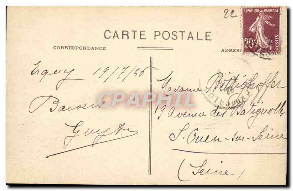 CPA Erquy Vue generale de La Plage de Caroual — Rückseite