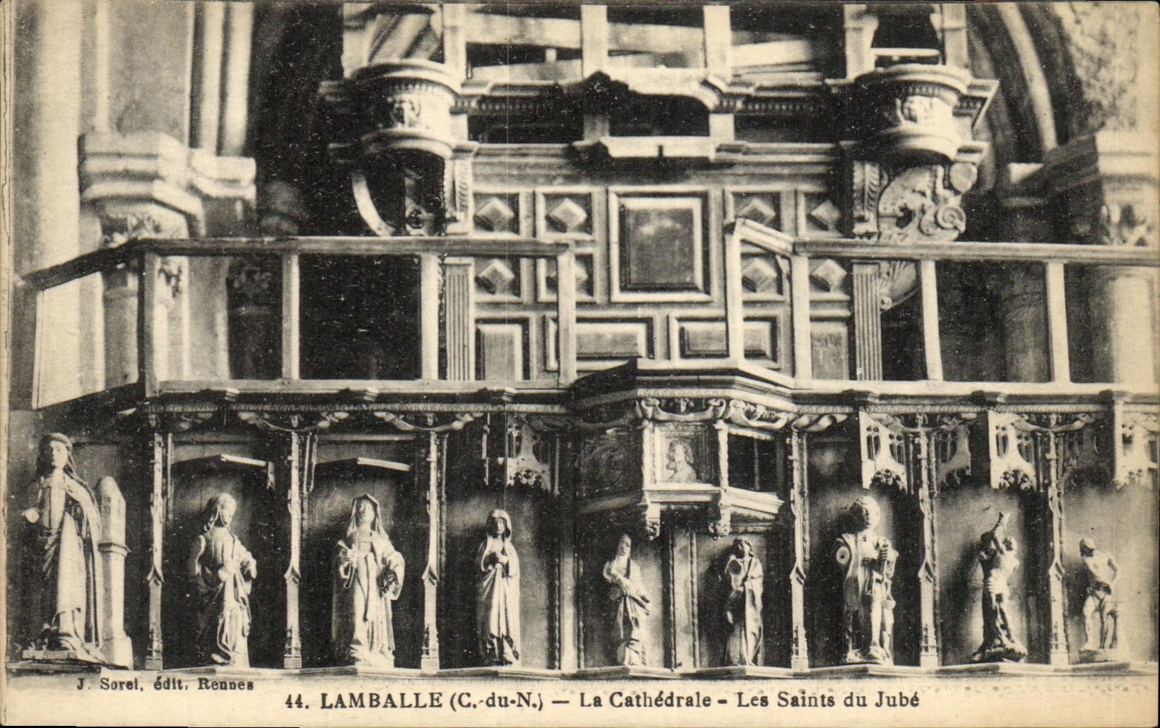Lamballe (C.-du-N.) — La Cathédrale — Les Saints du Jubé — J. Sorel, Édit. Rennes, n°44