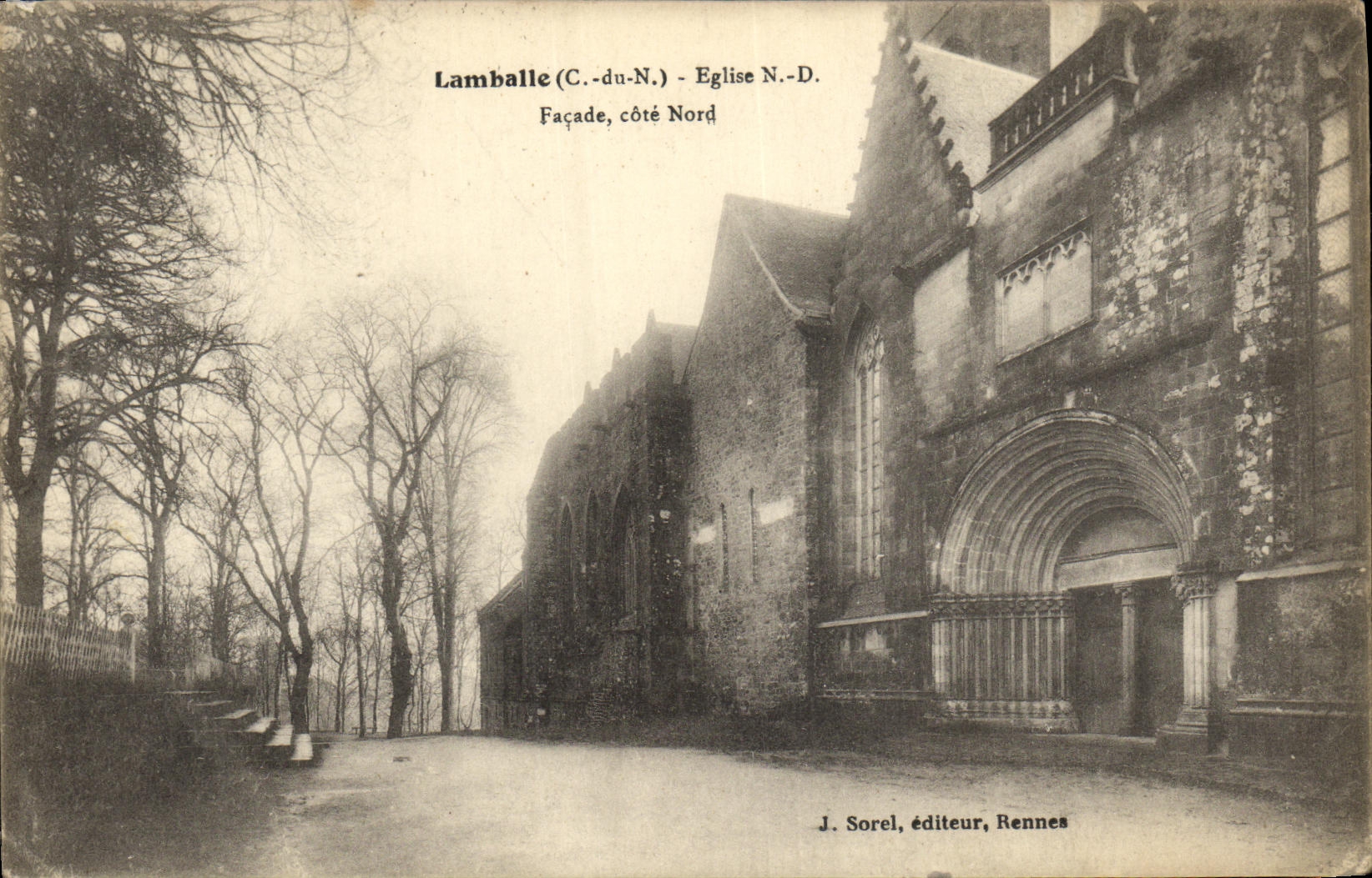 CPA Lamballe Eglise Notre Dame Facade Cote Nord