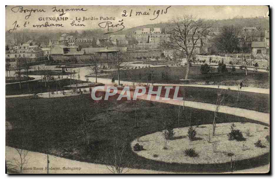 CPA Lamballe Le jardin public