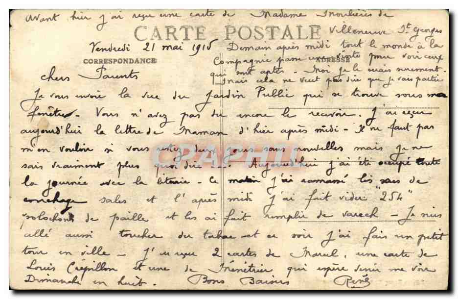 CPA Lamballe Le jardin public — Rückseite