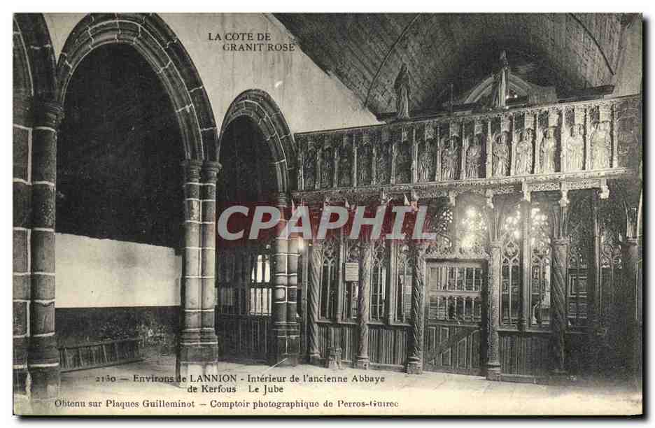 Intérieur de l'ancienne Abbaye de Perros-Guirec — Le Jube — Environs de Lannion