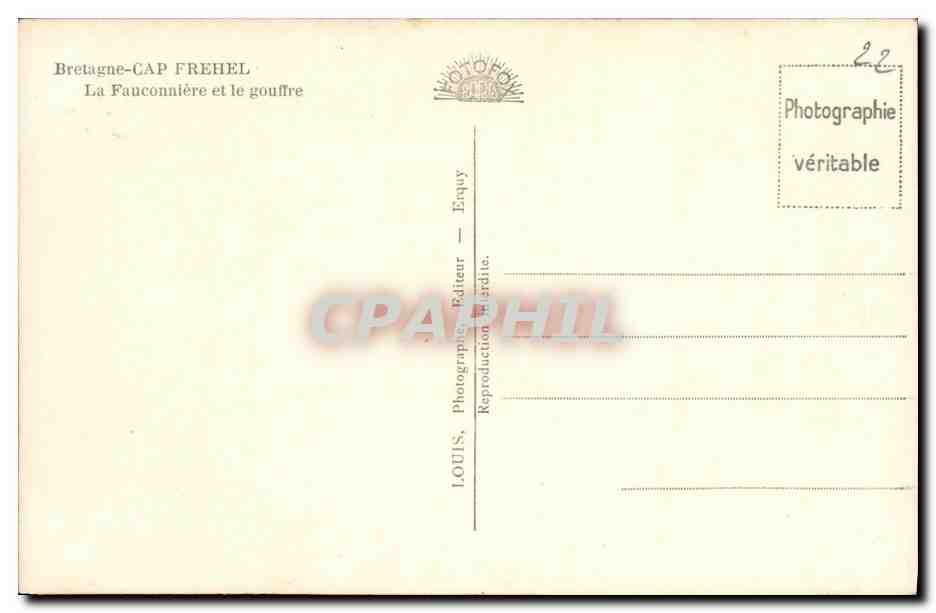Cap Fréhel — La Fanconnière et le gouffre — Louis, Éditeur — Reverso
