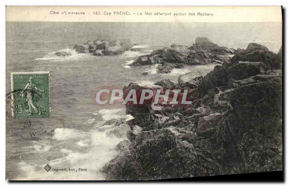 Côte d'Émeraude - 152. Cap FRÉHEL - La Mer déferlant autour des Rochers — Légoopil, édit., Fiers