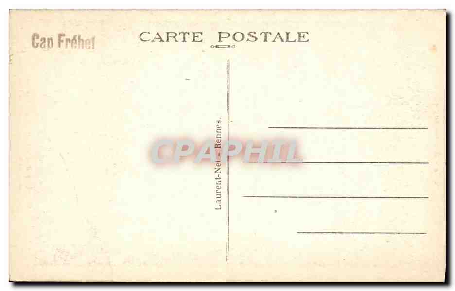 CPA Cap Frehel Le Curieux Rocher de La Fauconniere aux — Rückseite