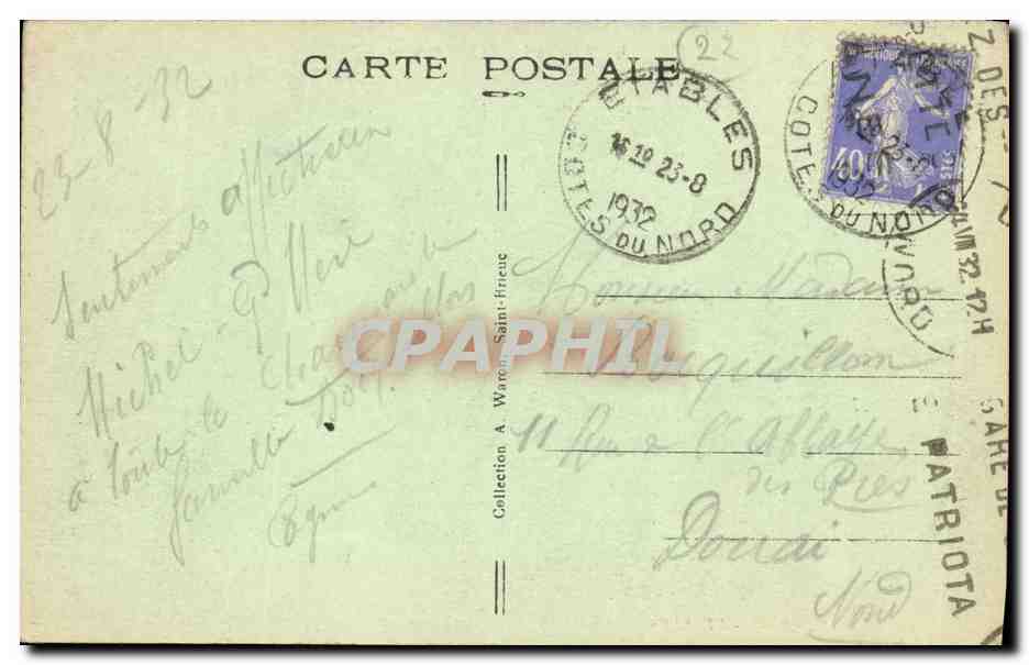 La Pointe de la Grève du Moulin du côté des Godelins — Etables — A.W. 2597 — Achterkant