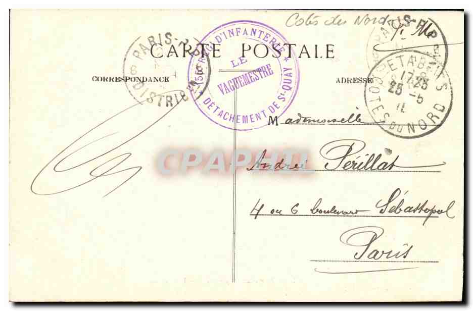 Etablies (C.-du-N.) — Les Vagues — J.-B. Barat, phot-édit., St-Qua — Achterkant