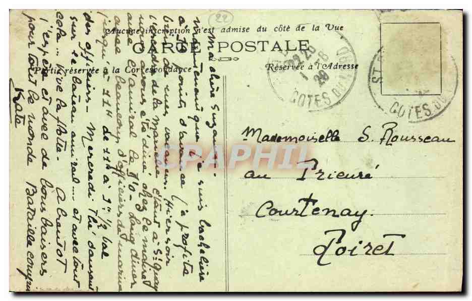 CPA Saint Brieuc et ses environs Le phare et l entree du Legue a maree basse — Rückseite