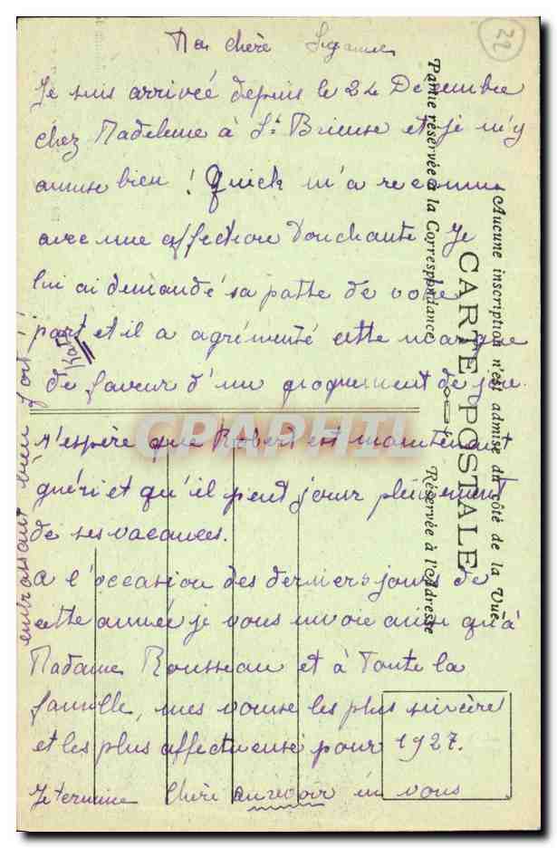 CPA Saint Brieuc L embouchure du Legue prise de la pointe de Cesson  — Rückseite