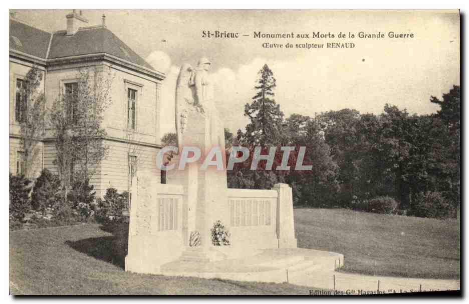 St-Brieuc — Monument aux Morts de la Grande Guerre — Œuvre du sculpteur RENAUD
