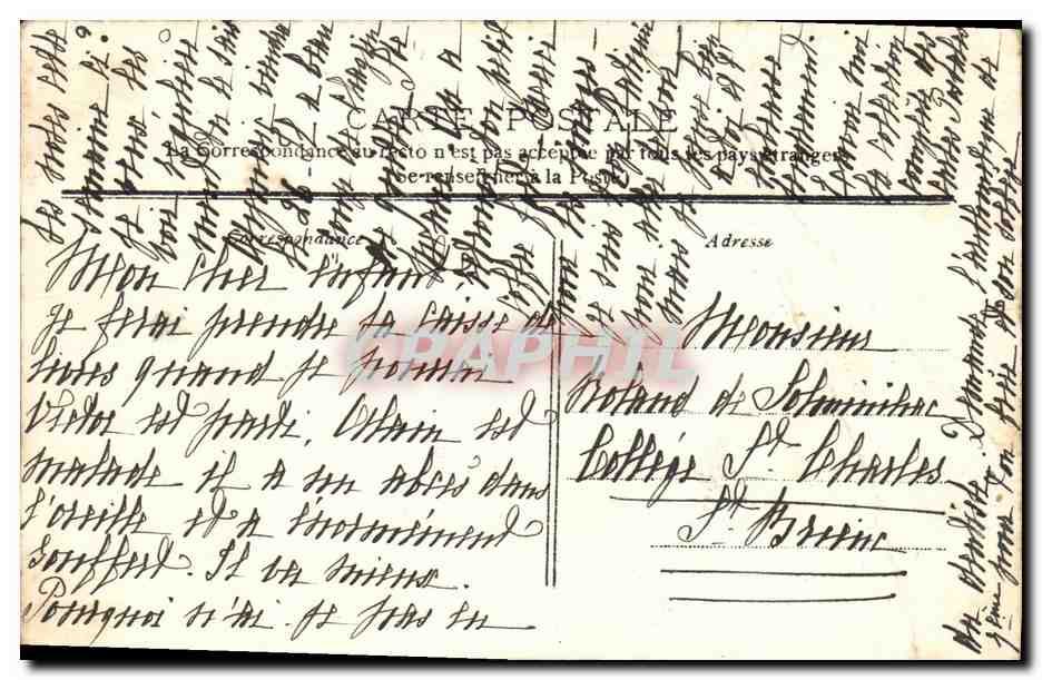 CPA Le Legue St Brieuc Vue prise de Ligneries Bateau — Rückseite