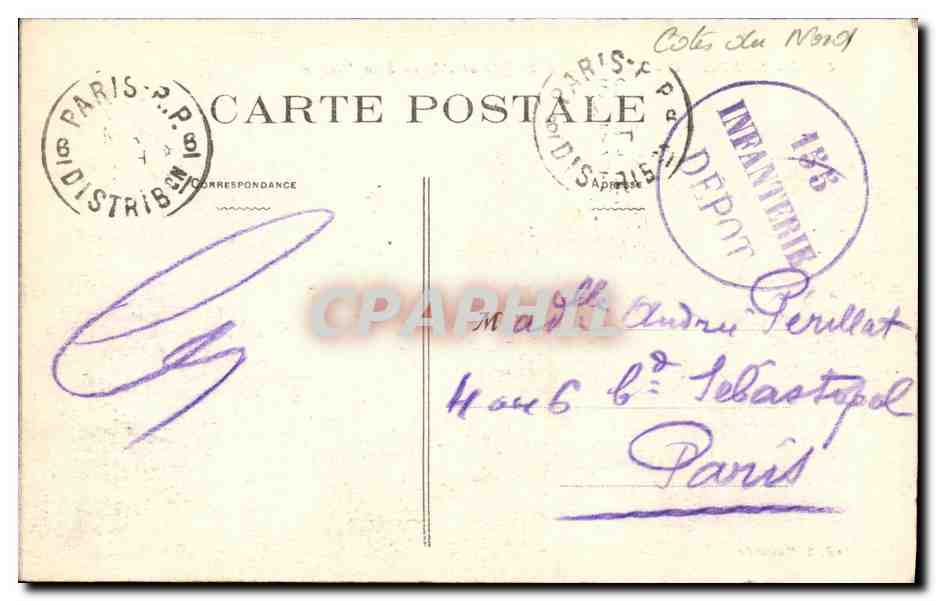 CPA St Brieuc La Pointe a l Aigle et l Anse a la Vierge — Rückseite
