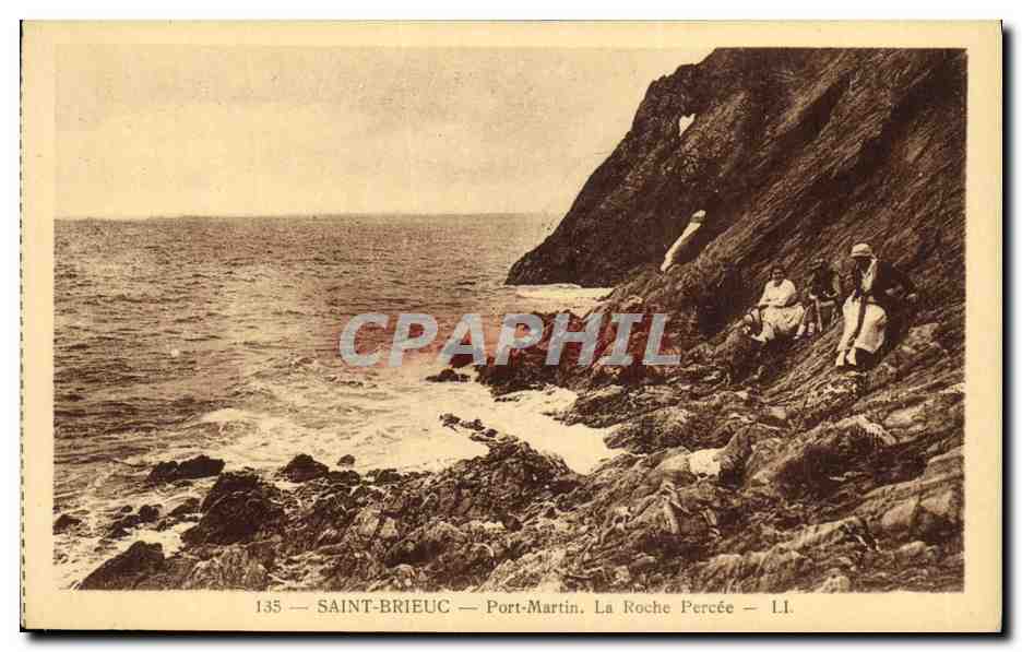 Saint-Brieuc — Port-Martin. La Roche Percée — LI. — CPAPHIL