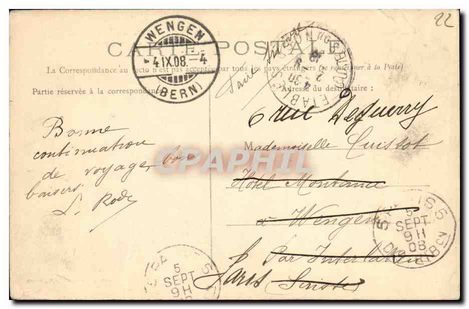 CPA Saint Brieuc Nouvelle Ligne des Chemins de fer departemtaux Palais de Justice — Verso