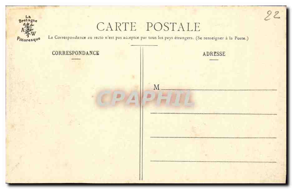 CPA Le Legue St Brieuc Le Chemin de halage La Tour de Cesson Bateaux — Rückseite