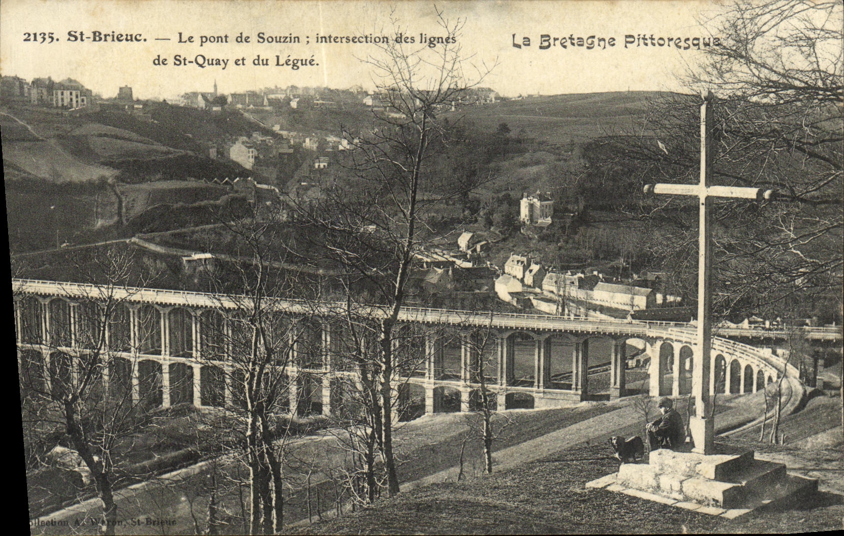 CPA St Brieuc Le pont de Souzin intersection des lignes de St Quay et du Legue