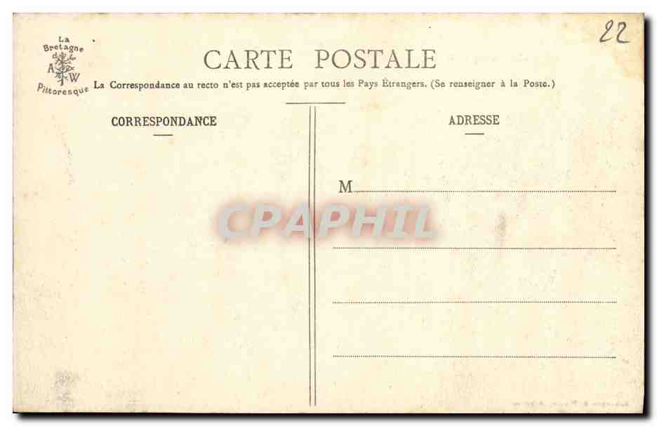 CPA St Brieuc Le pont de Souzin intersection des lignes de St Quay et du Legue — Rückseite