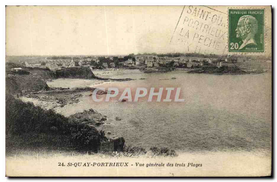 St-Quay-Portrieux — Vue générale des trois Plages — J. Nozaïs, éditeur