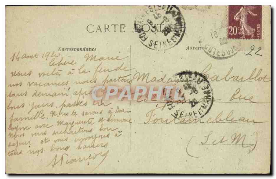 Portrieux-St-Quay — La Comtesse et le Sémaphore à mer haute — Repenuoue Française 9218 — Reverso