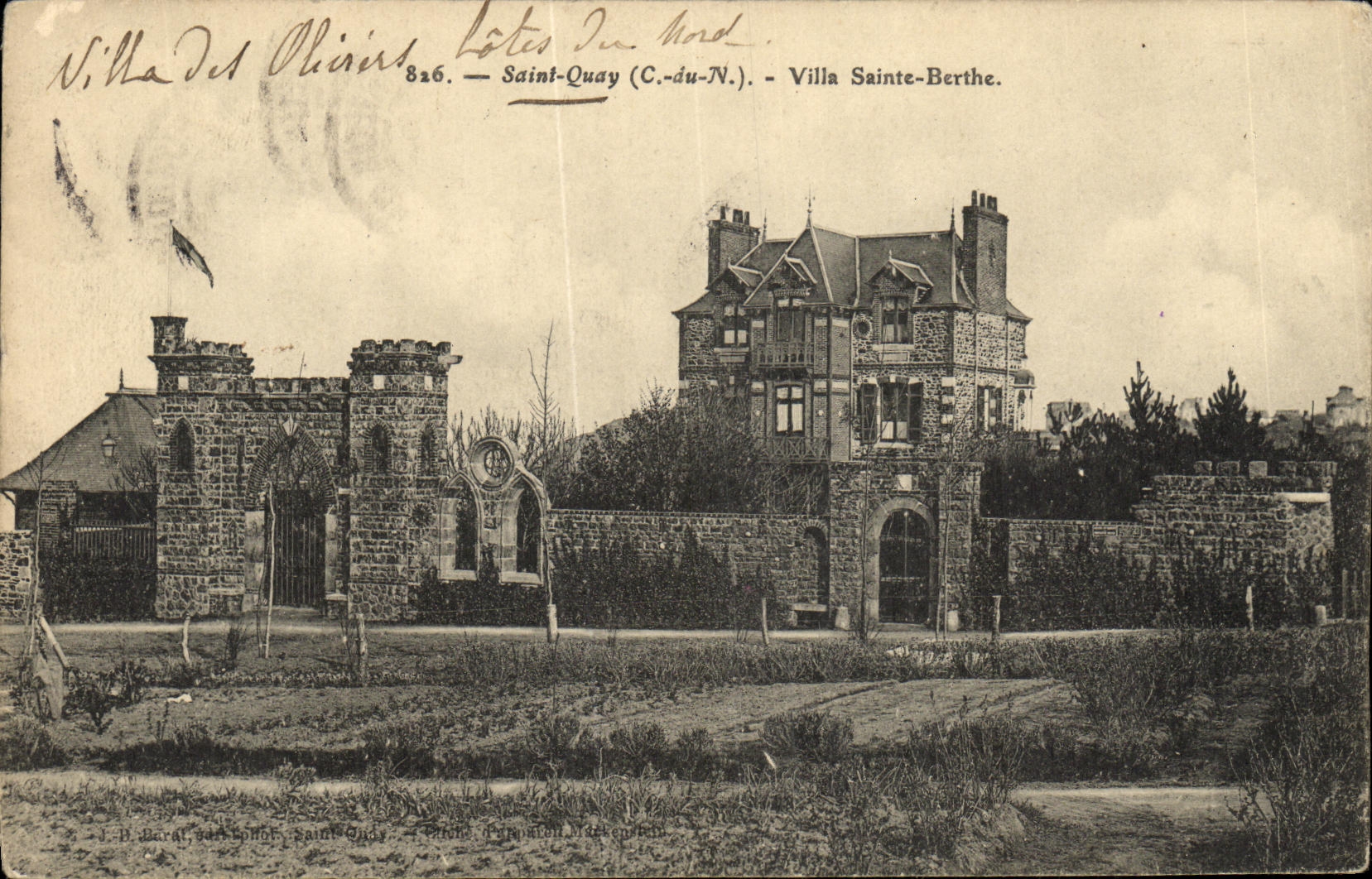 Villa Sainte-Berthe — Saint-Quay (C.-du-N.) — Éditeur H. Barat, Saint-Quay