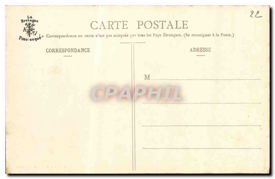 CPA St Quay Portrieux La Plage de la Comtesse — Verso