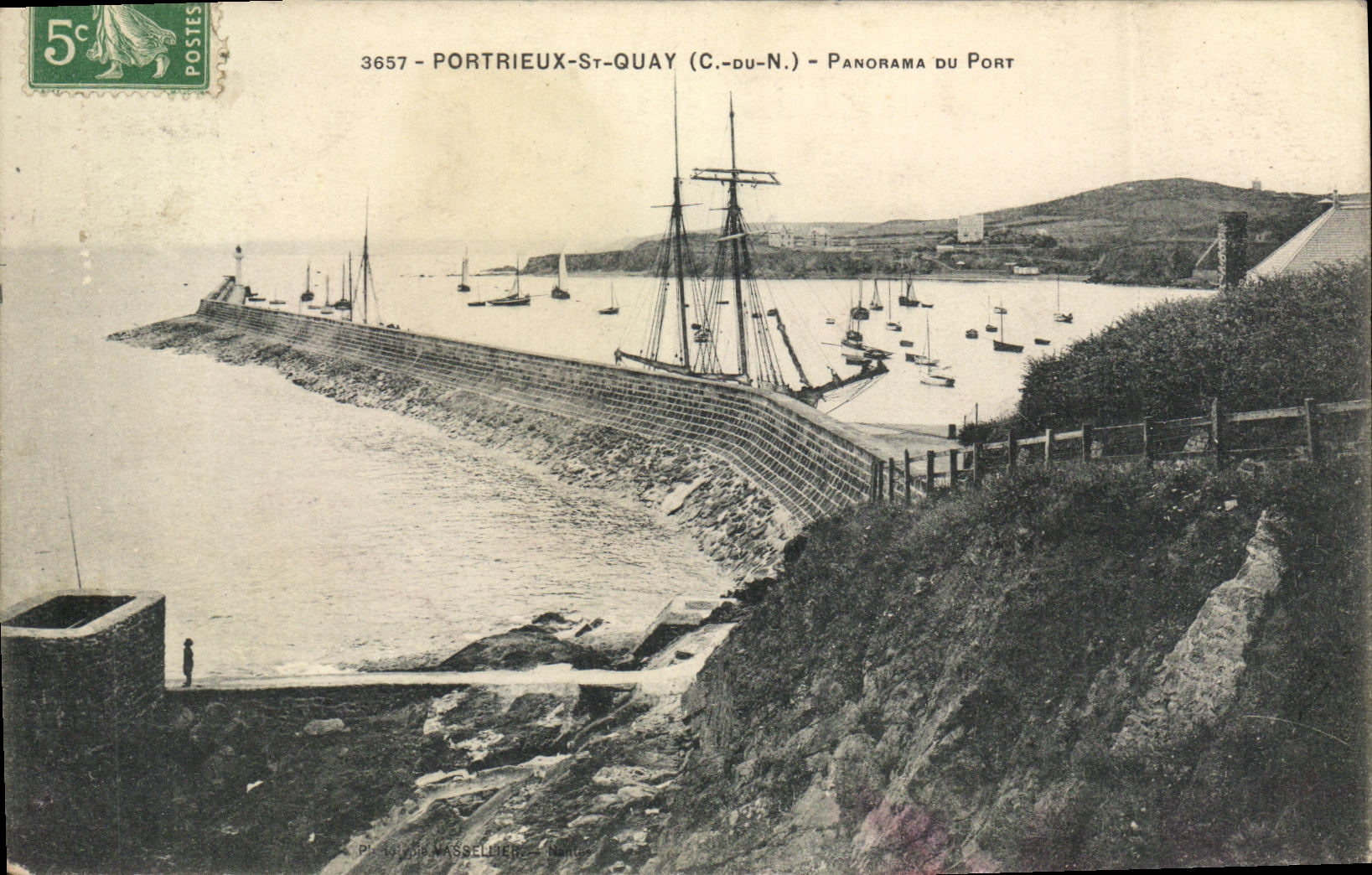Portrieux-St-Quay (C.-du-N.) — Panorama du Port — Phot. Masselliere