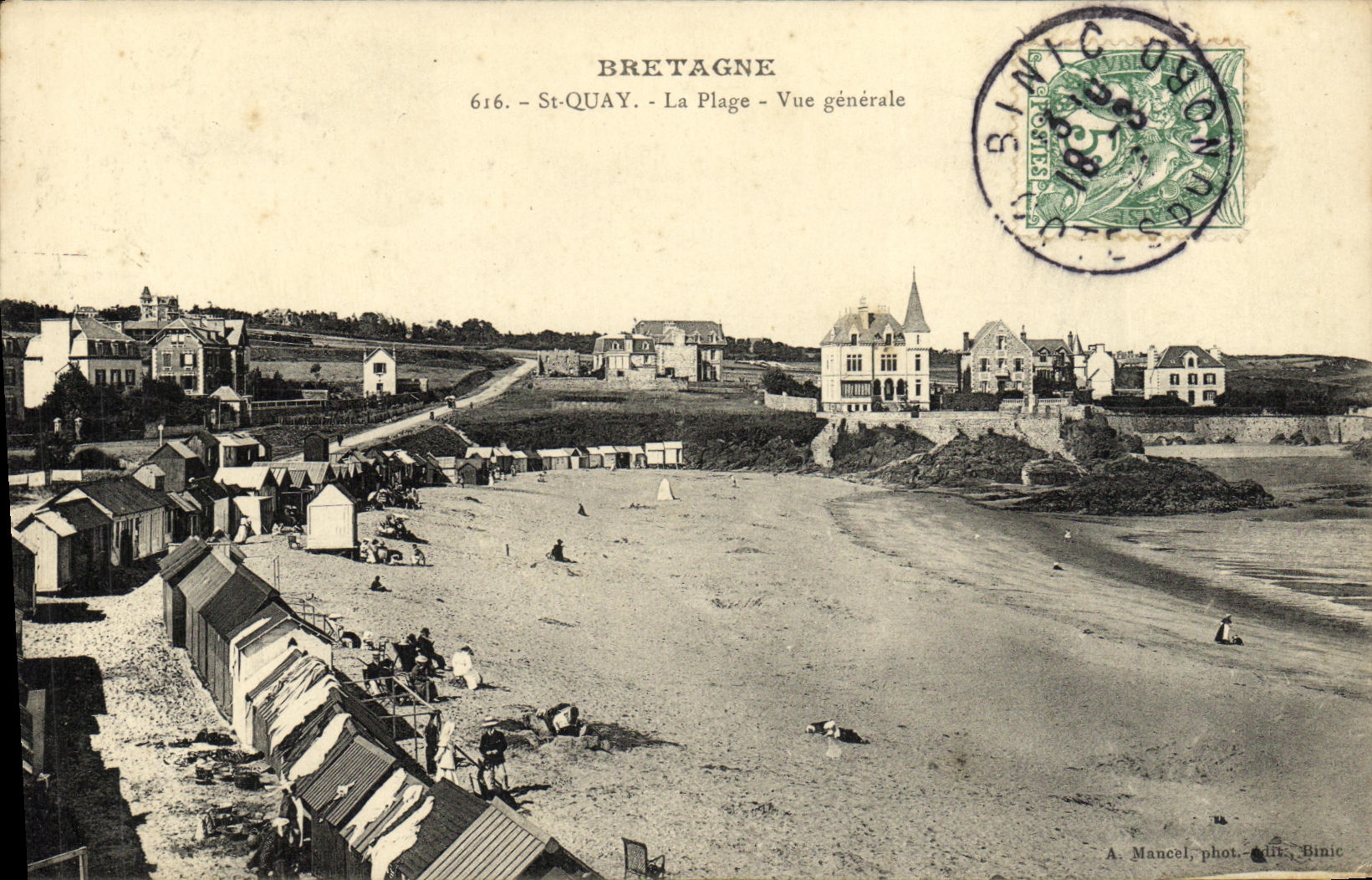 St-Quay - La Plage - Vue générale — Bretagne, série 616, A. Mancel, Binic
