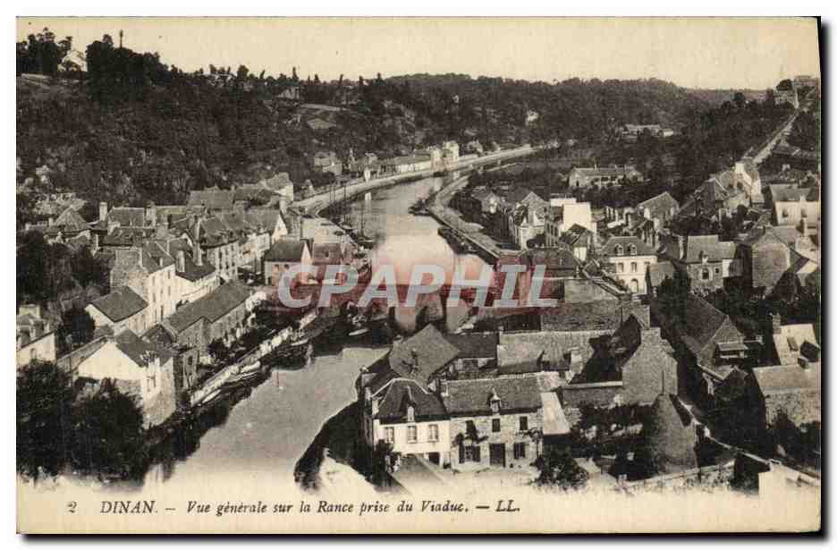 Dinan — Allgemeiner Blick über die Rance vom Viaduc — LL.