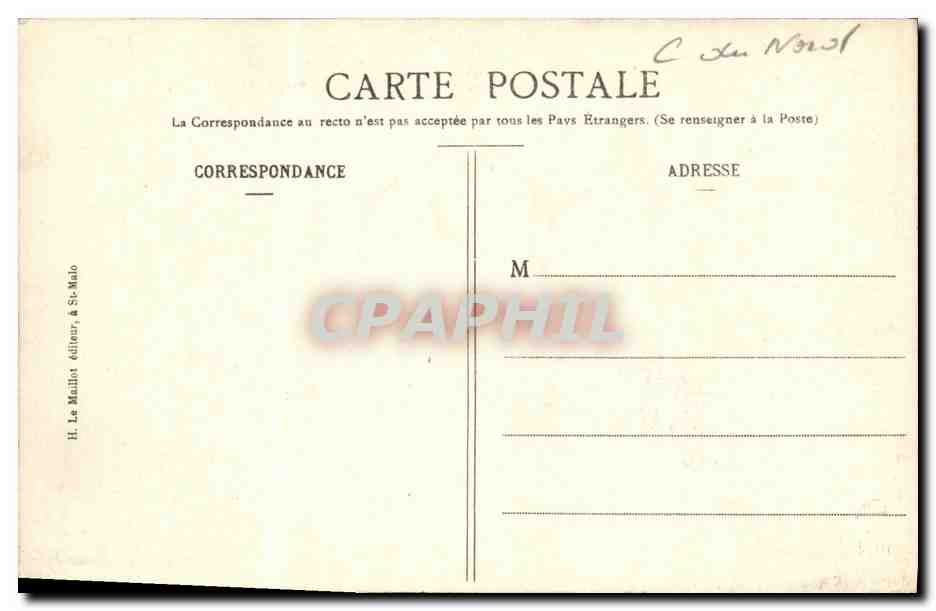 CPA Dinan Chateau d Anne de Bretagne Porte d entree du donjon  — Rückseite