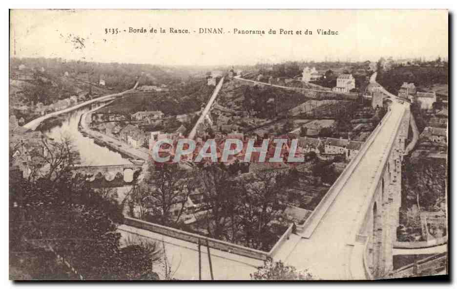Dinan - Panorama du Port et du Viaduc — Bord de la Rance, n° 135