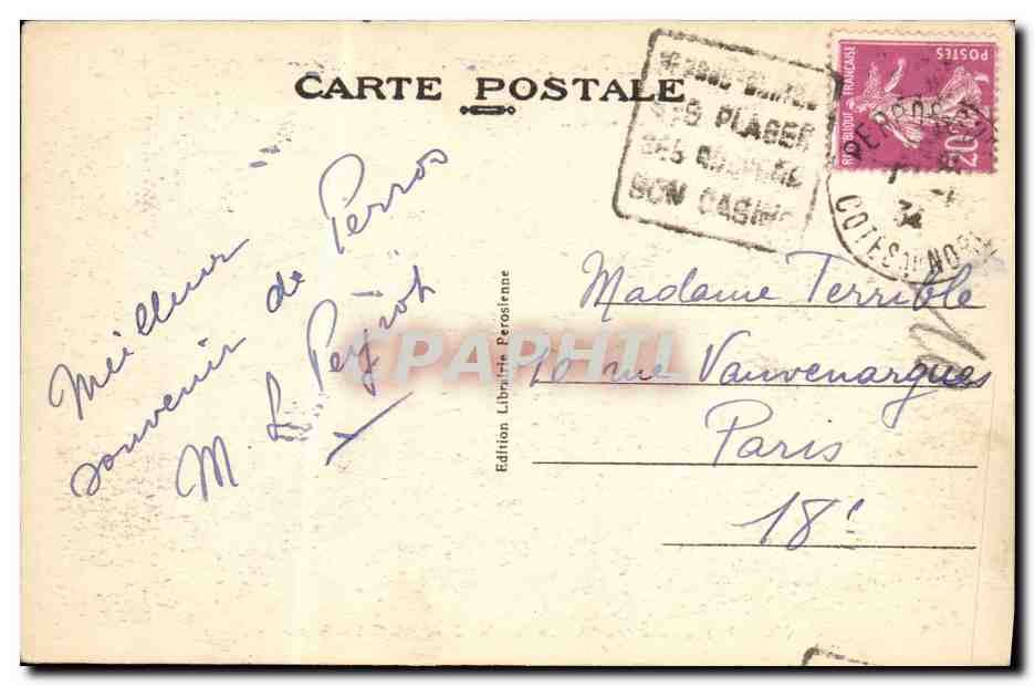 Les Rochers du Phare — Perros-Guirec-Ploumanach (C.-du-N.) — Édition Librairie Pérosoienne — Reverso