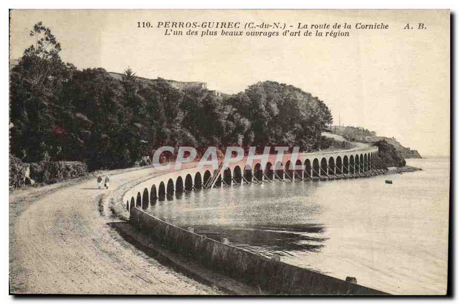 Perros-Guirec (C.-du-N.) — La route de la Corniche — A. B.